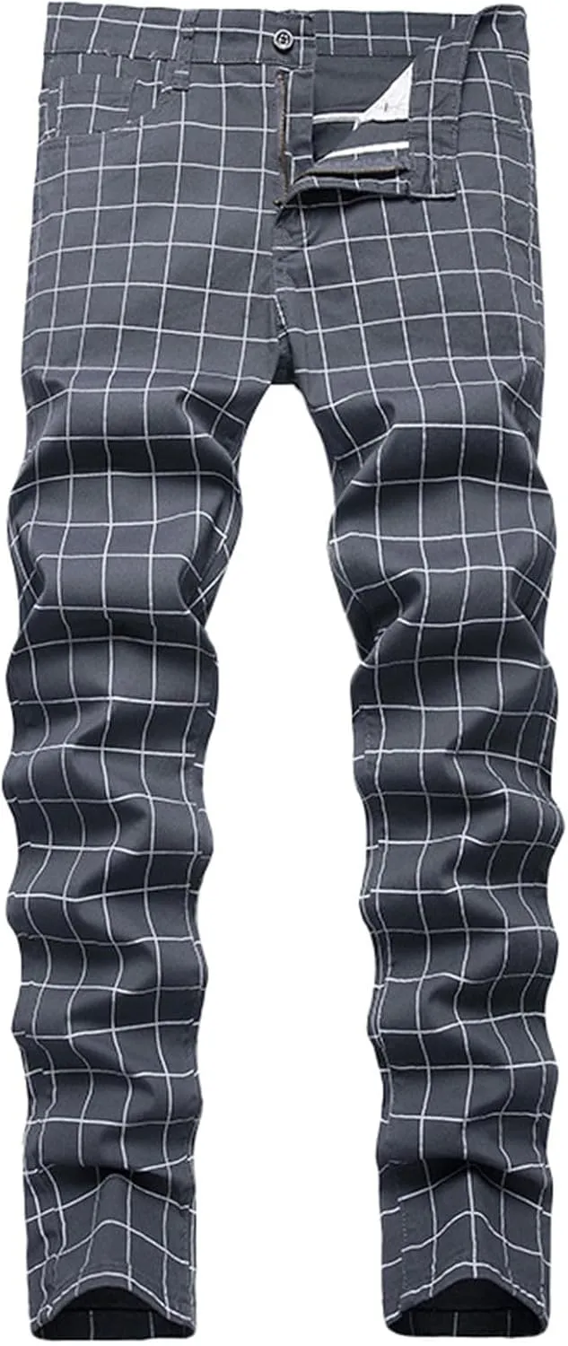 Men's Premium Comfort Classic Fit Jeans Straight Leg Stretch Fashion Pants Wide Leg Trousers Pants Men Relaxed Fit