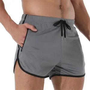 Mens Running Shorts 3 Inch Lightweight Beach Short Quick Dry Breathable Muscle Trunks Casual Mesh Workout Athletic