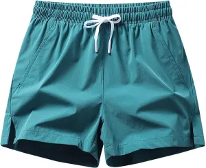 Mens Shorts Lightweight Drawstring Waist Athletic Short Summer Quick Dry Beach Gym Workout Running Casual Shorts