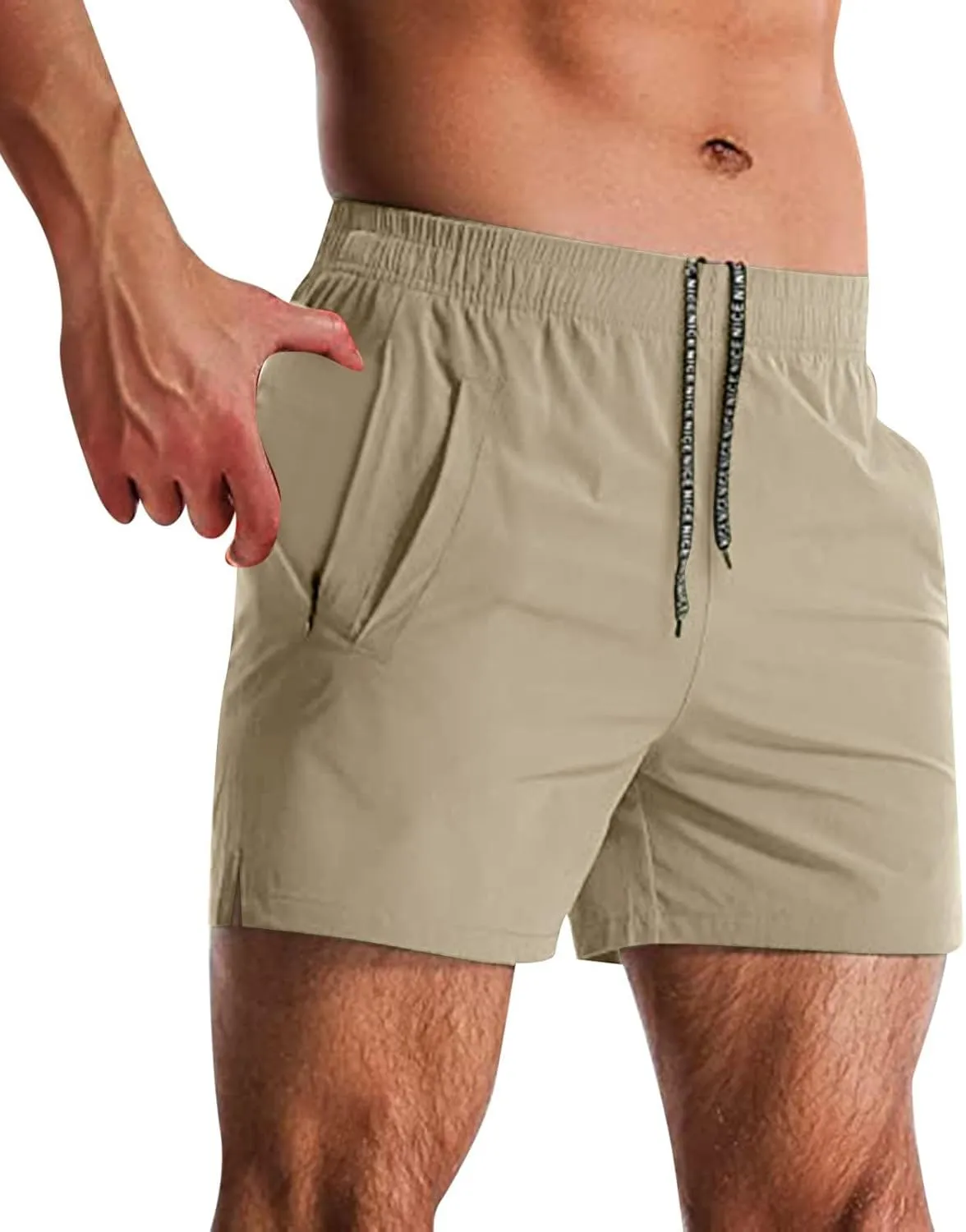 Mens Workout Athletic Shorts Inseam Quick Dry Running Shorts Lightweight Sports Gym Shorts with Pockets