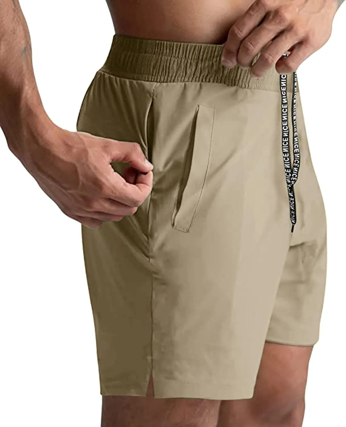 Mens Workout Athletic Shorts Inseam Quick Dry Running Shorts Lightweight Sports Gym Shorts with Pockets