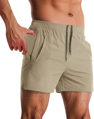 Mens Workout Athletic Shorts Inseam Quick Dry Running Shorts Lightweight Sports Gym Shorts with Pockets