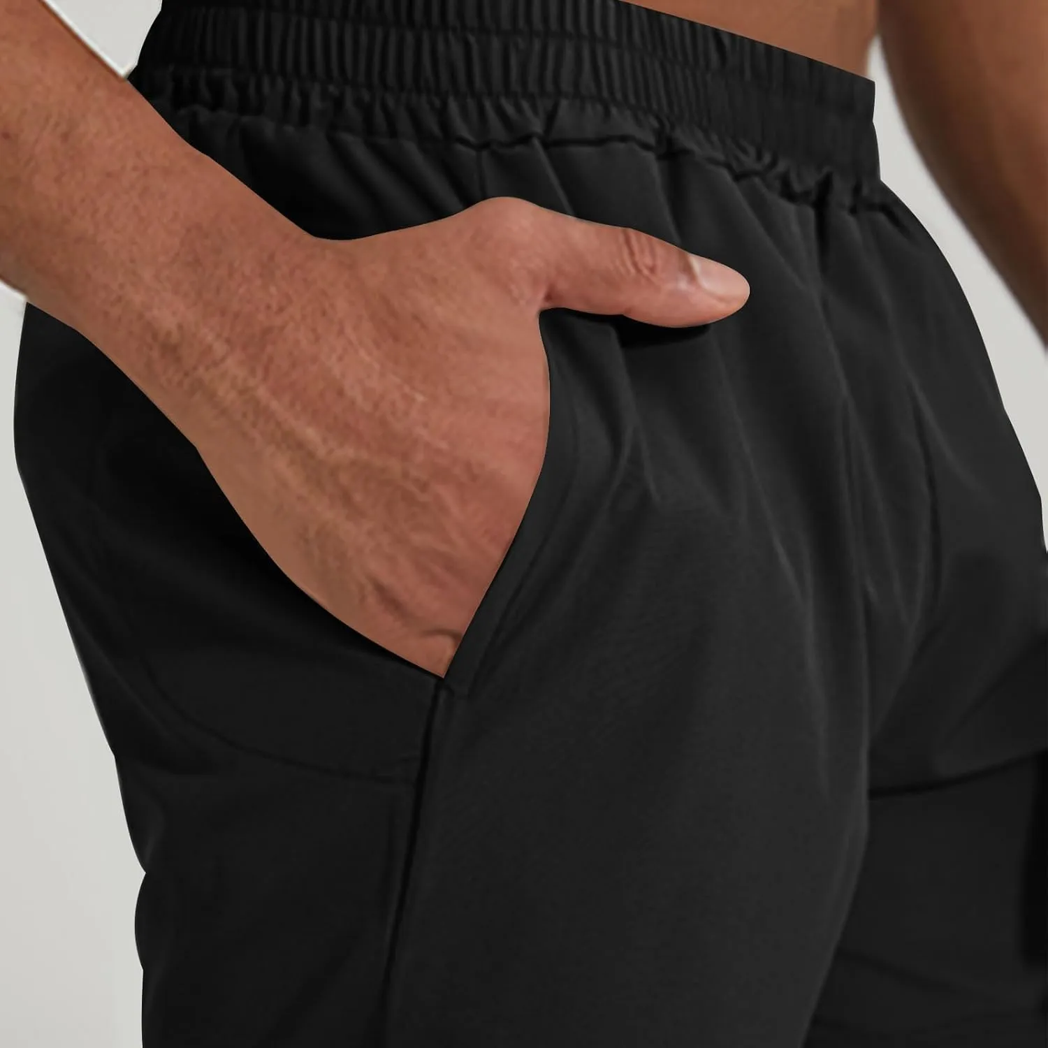 Shorts for Men Summer Baggy Cotton Beach Shorts 2025 Flat Front Casual Drawstring Elastic Waist Pants with Pockets
