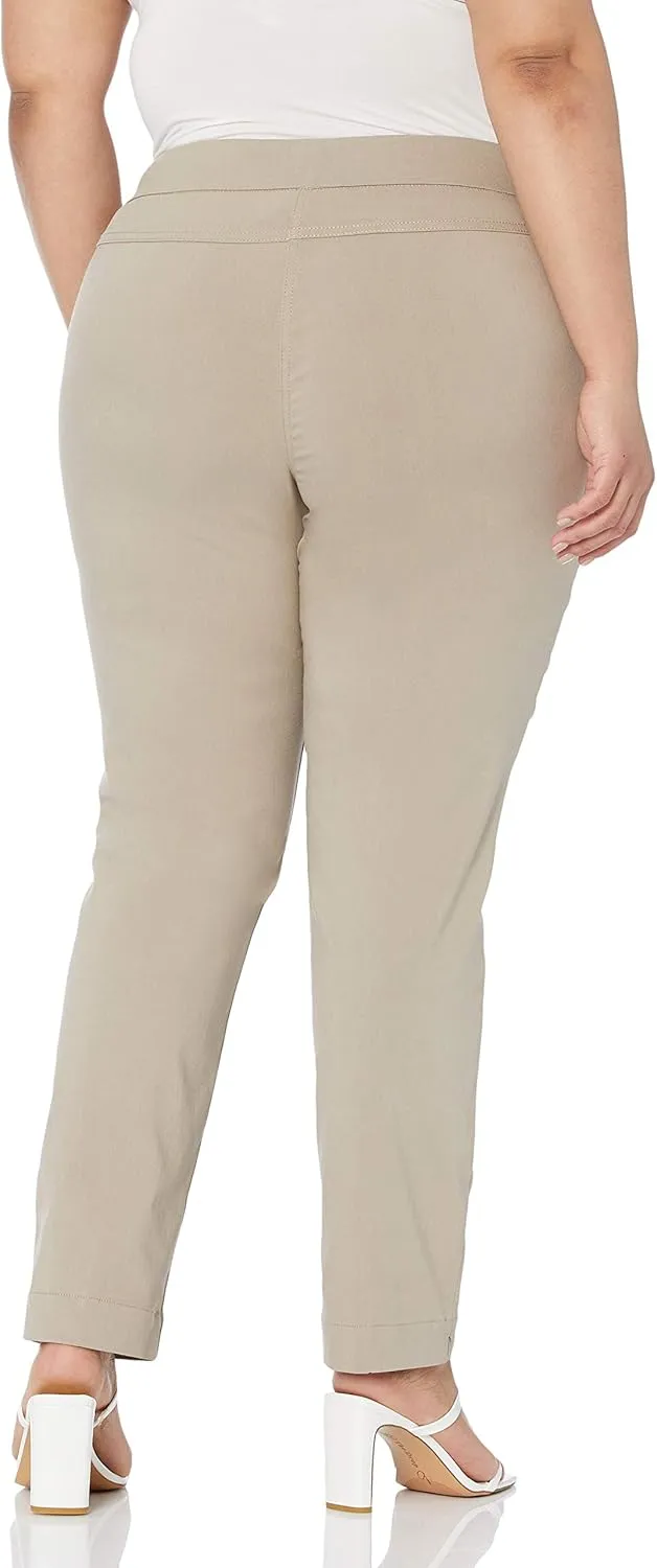 SLIM-SATION Women's Plus-Size Pull-on Straight-Leg Pant