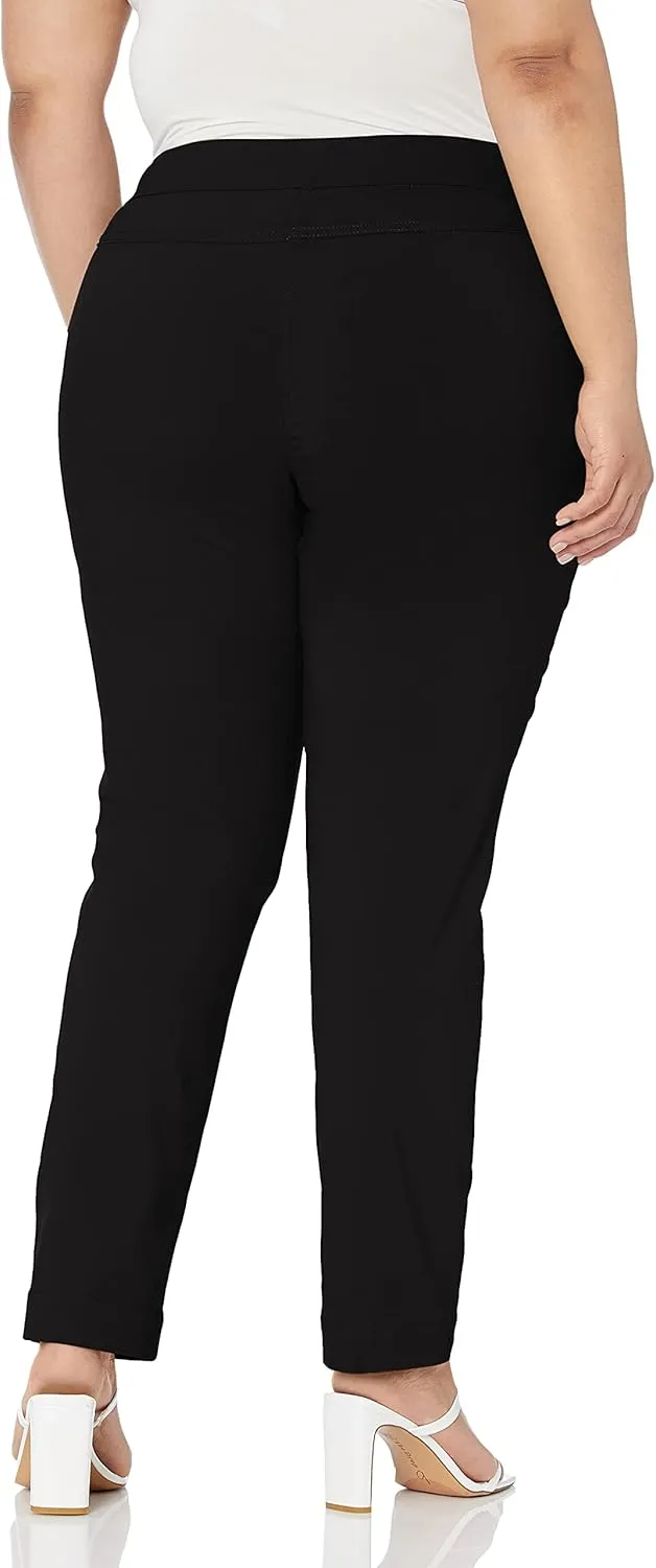 SLIM-SATION Women's Plus-Size Pull-on Straight-Leg Pant
