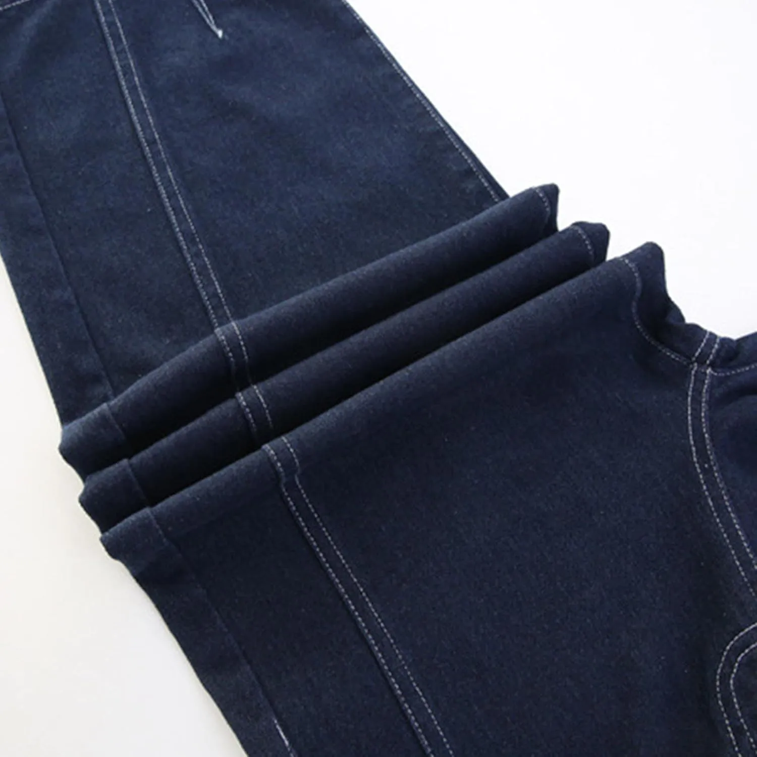 Spring Baggy Jeans for Teen Girls Fashion Elastic High Waisted Denim Pants Y2K Trendy Loose Straight Wide Leg Trouser