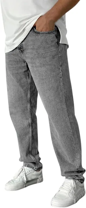 Straight Fit Jeans for Men, Casual Mens Loose Denim Pants Baggy Mens Jeans Boot Cut for Men Jeans