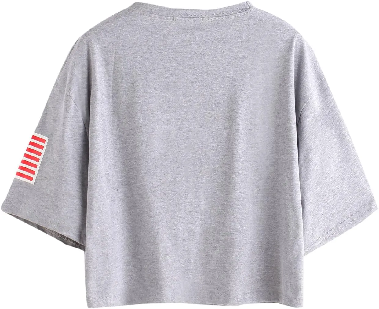 SweatyRocks Women's Letter Print Crop Tops Summer Short Sleeve T-Shirt