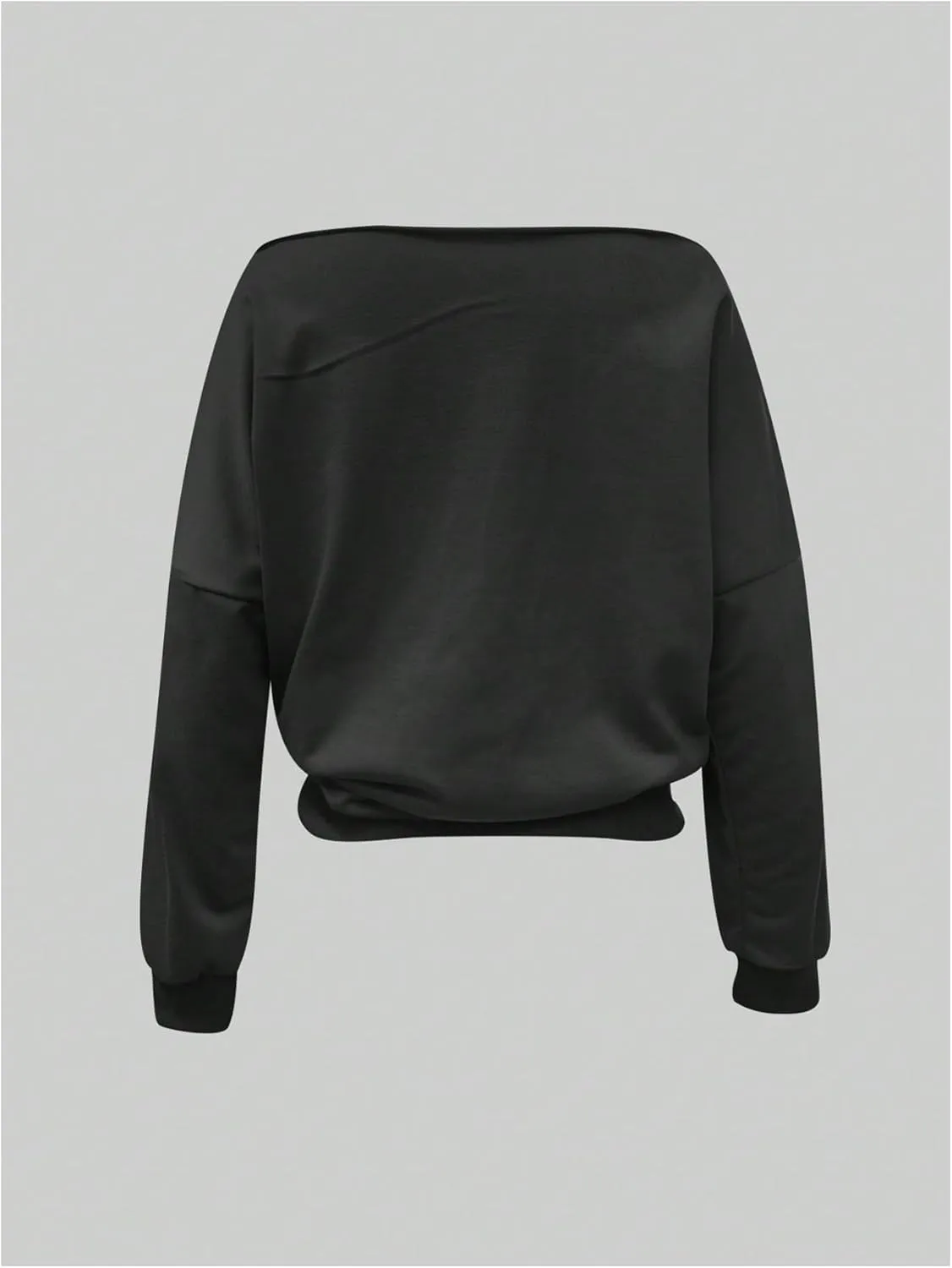 SweatyRocks Women's Off The Shoulder Sweatshirt Casual Long Sleeve Pullover Crop Tops