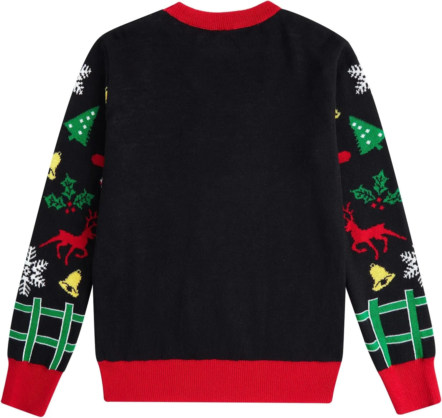 UNICOMIDEA Kids Ugly Christmas Sweaters Boys Girls LED Light Up Knitted Pullover Xmas Jumper 7-14T