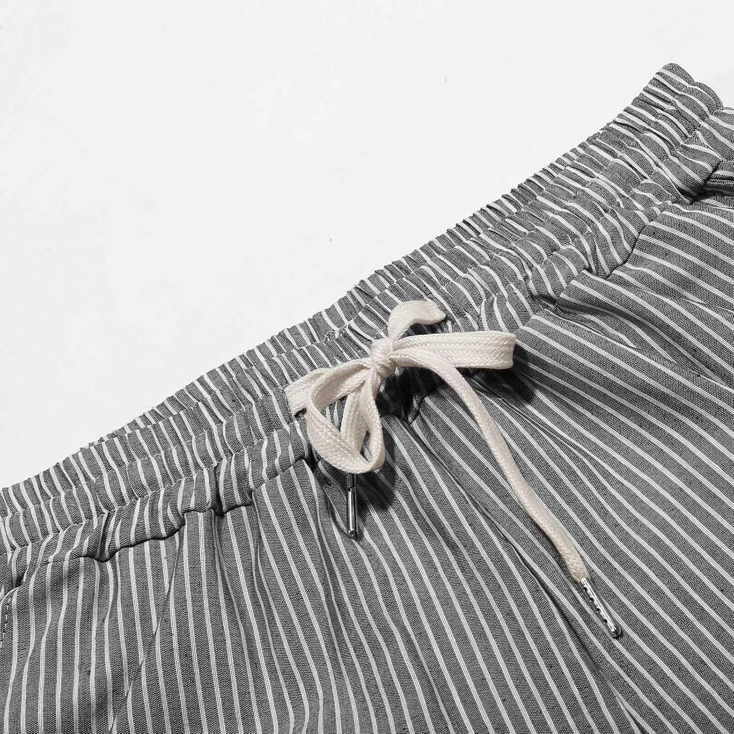 Women Linen Capri Pants Summer Boho with Pockets Wide Leg Cropped Pants for Women Casual Summer Cropped Pants Womens