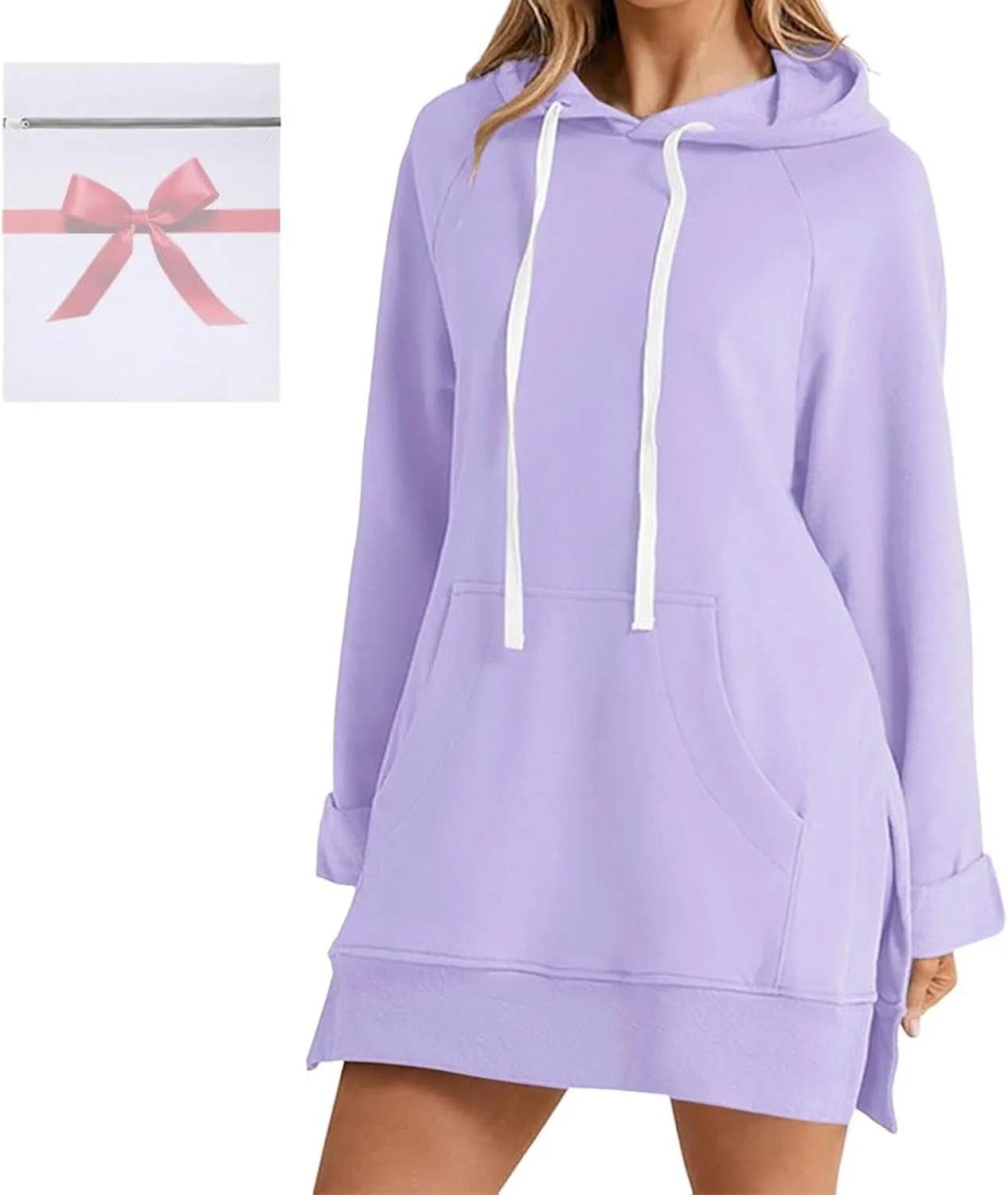 Women Oversized Hoodie Dress Pullover Winter Kangaroo Pocket Sweatshirt Summer Fall Tops Casual Loungewear