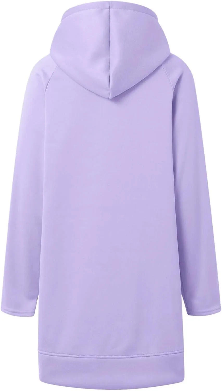 Women Oversized Hoodie Dress Pullover Winter Kangaroo Pocket Sweatshirt Summer Fall Tops Casual Loungewear