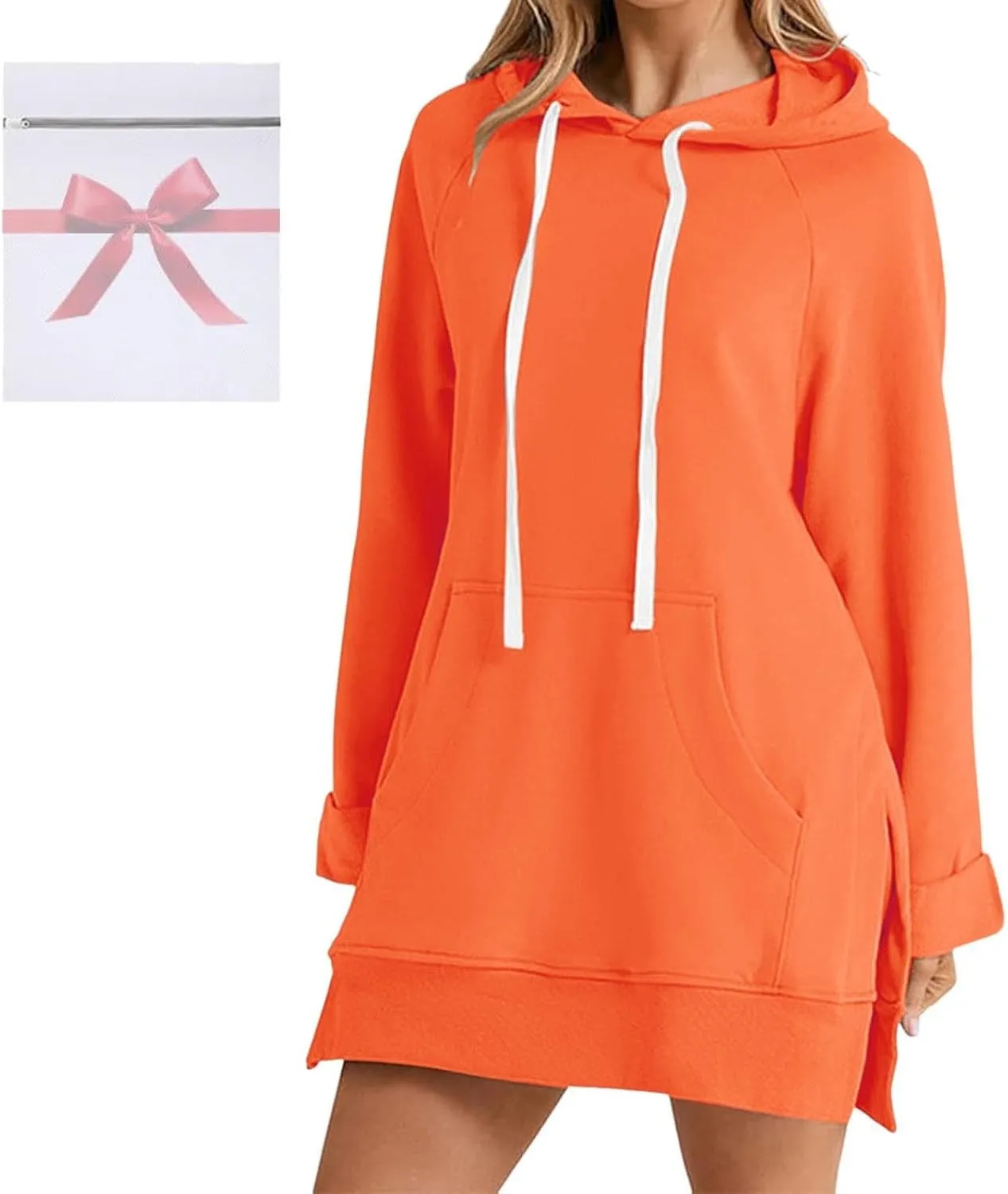 Women Oversized Hoodie Dress Pullover Winter Kangaroo Pocket Sweatshirt Summer Fall Tops Casual Loungewear