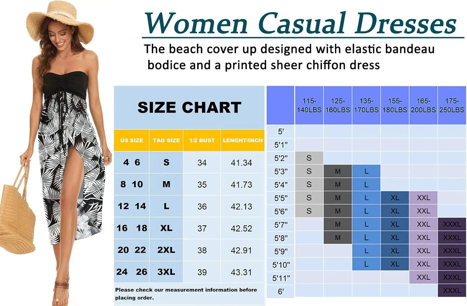 Women's Beach Dress Summer Maxi Sundress Strapless Hawaiian Cover Ups Asymmetrical Wrap Dresses