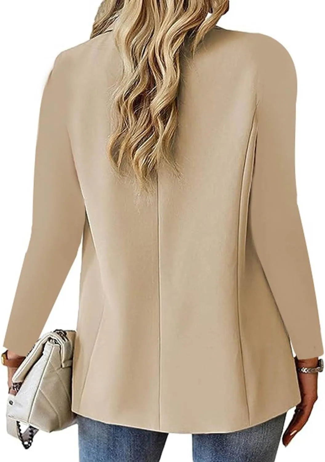 Women's Business Blazer Jackets Solid Slim Fit Single Breasted Work Office Suit Jacket Long Sleeve Notch Collar Coat