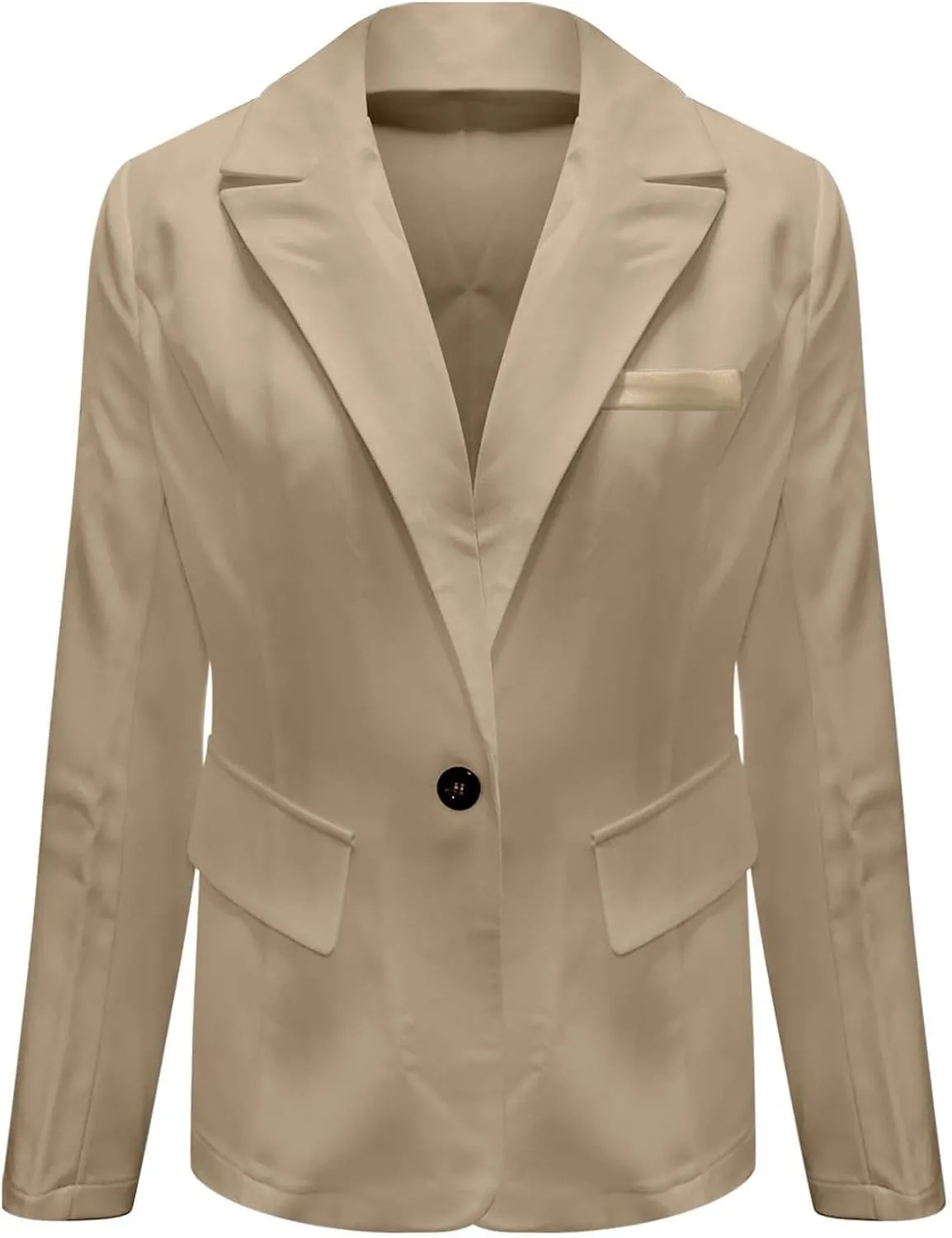 Women's Business Blazer Jackets Solid Slim Fit Single Breasted Work Office Suit Jacket Long Sleeve Notch Collar Coat