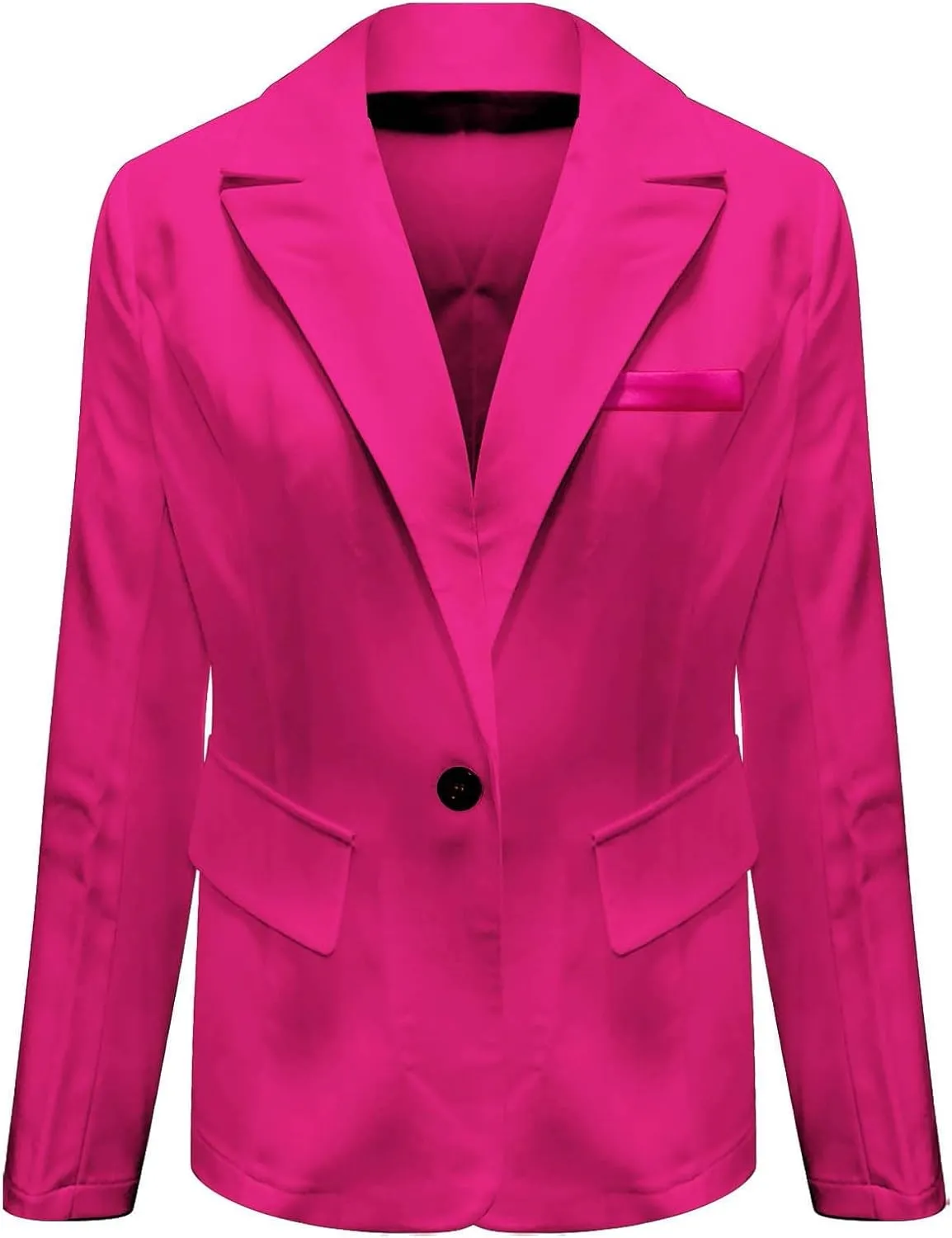 Women's Business Blazer Jackets Solid Slim Fit Single Breasted Work Office Suit Jacket Long Sleeve Notch Collar Coat