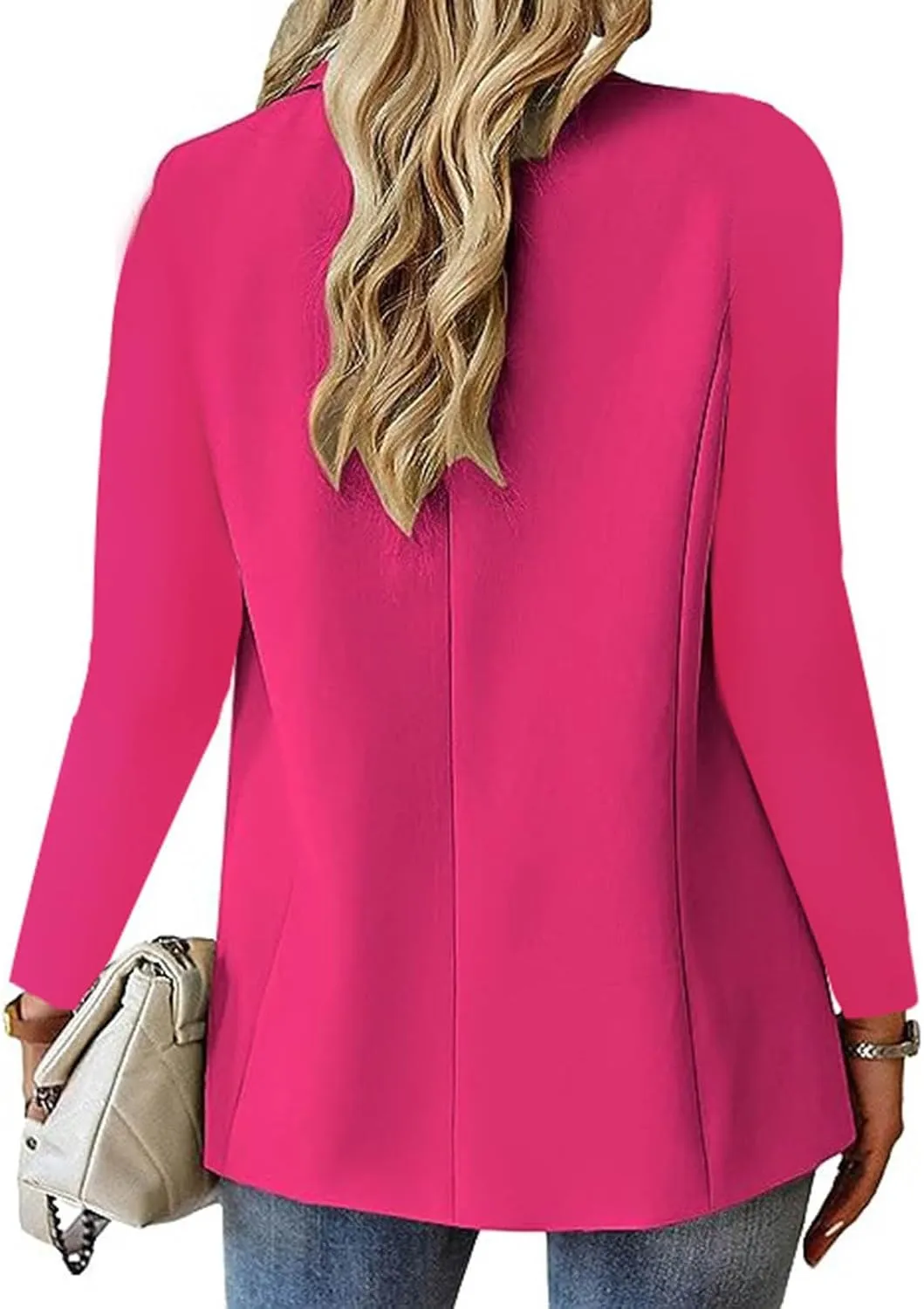 Women's Business Blazer Jackets Solid Slim Fit Single Breasted Work Office Suit Jacket Long Sleeve Notch Collar Coat