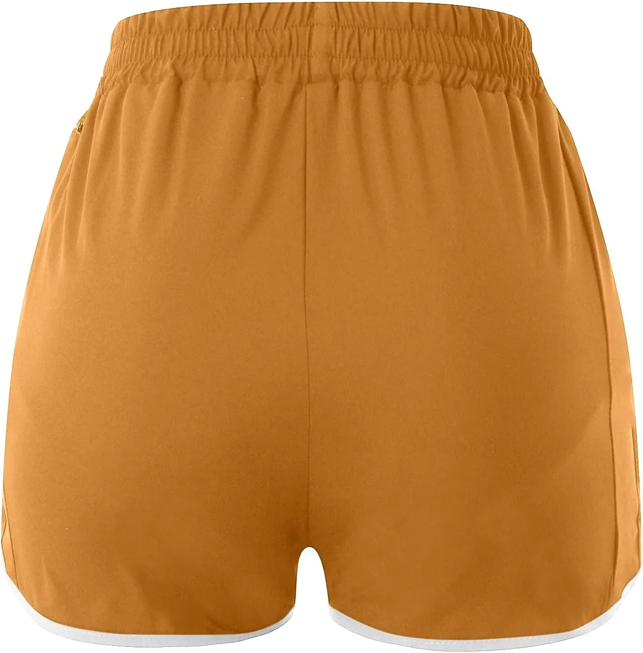 Womens Elastic High Waisted Athletic Shorts Tummy Control Running Workout Gym Short with Zip Pockets Summer Casual Yoga Short