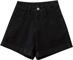 Womens Jeans Shorts High Waisted Plus Size Denim Shorts Wide Leg Cowgirl Shorts Hot Springy Soft Western Jeans Shorts