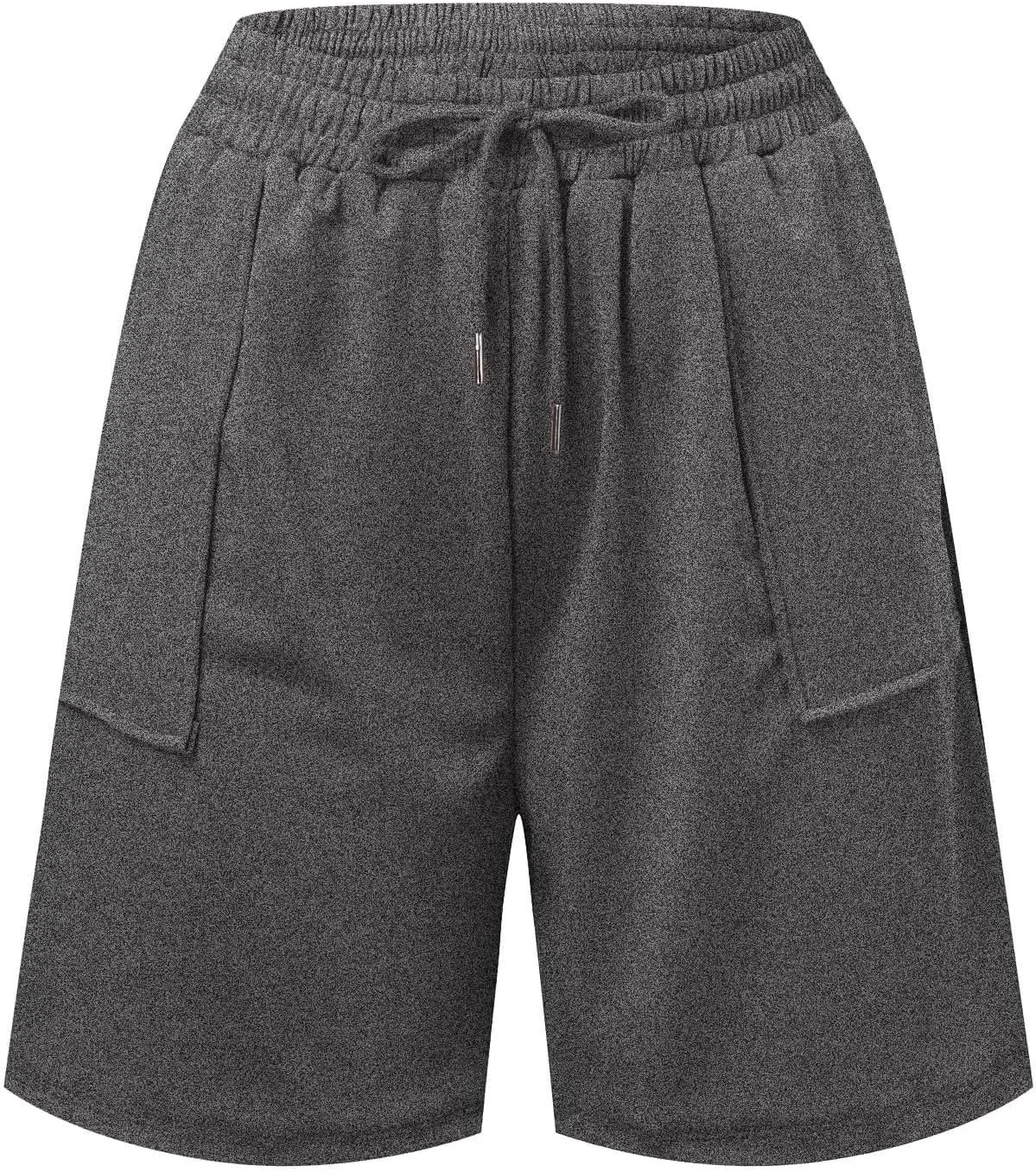 Women's Lightweight Shorts High Waisted Seamless Soft Loose Elastic Drawstring Beach Shorts with Pockets