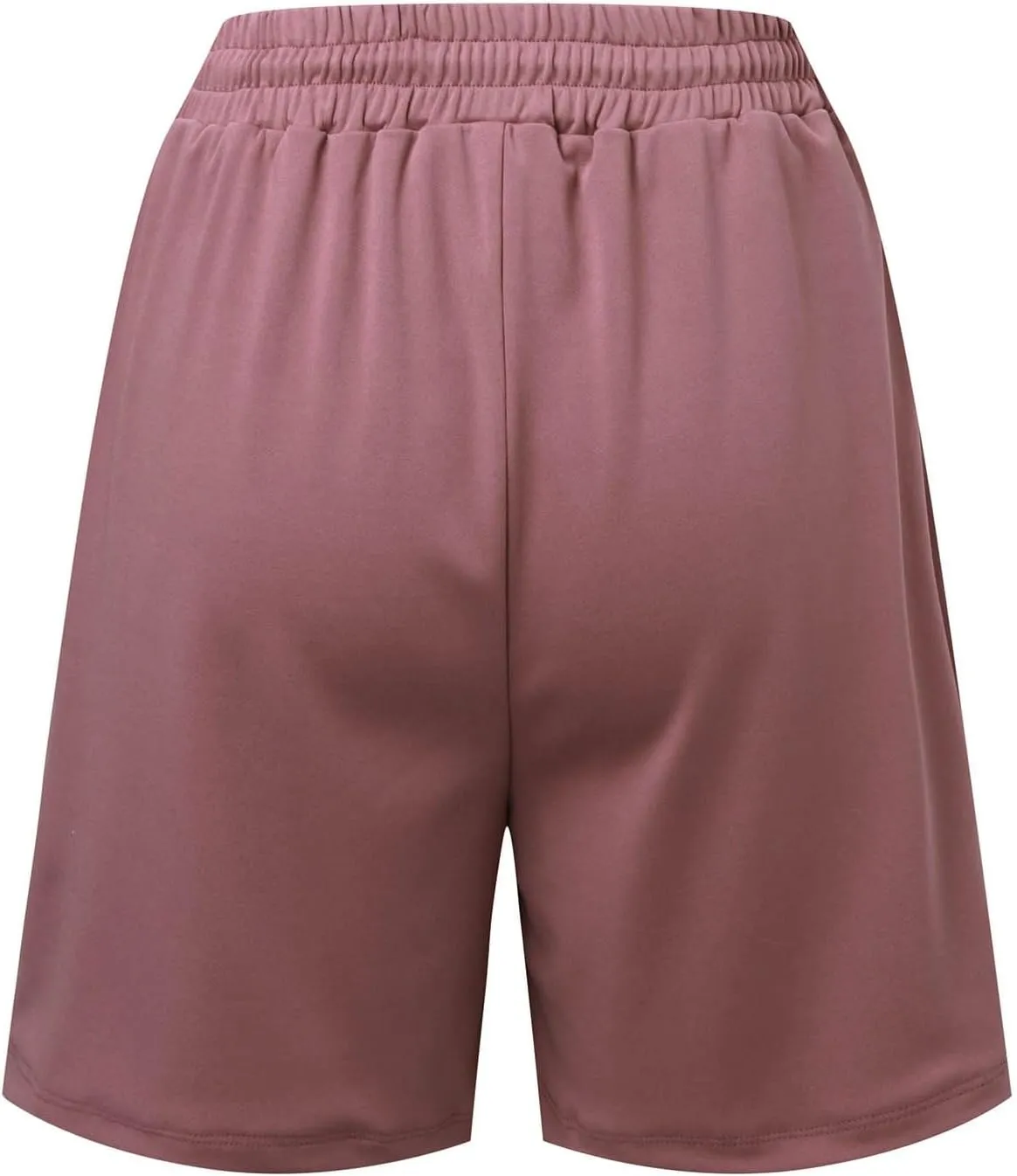 Women's Lightweight Shorts High Waisted Seamless Soft Loose Elastic Drawstring Beach Shorts with Pockets