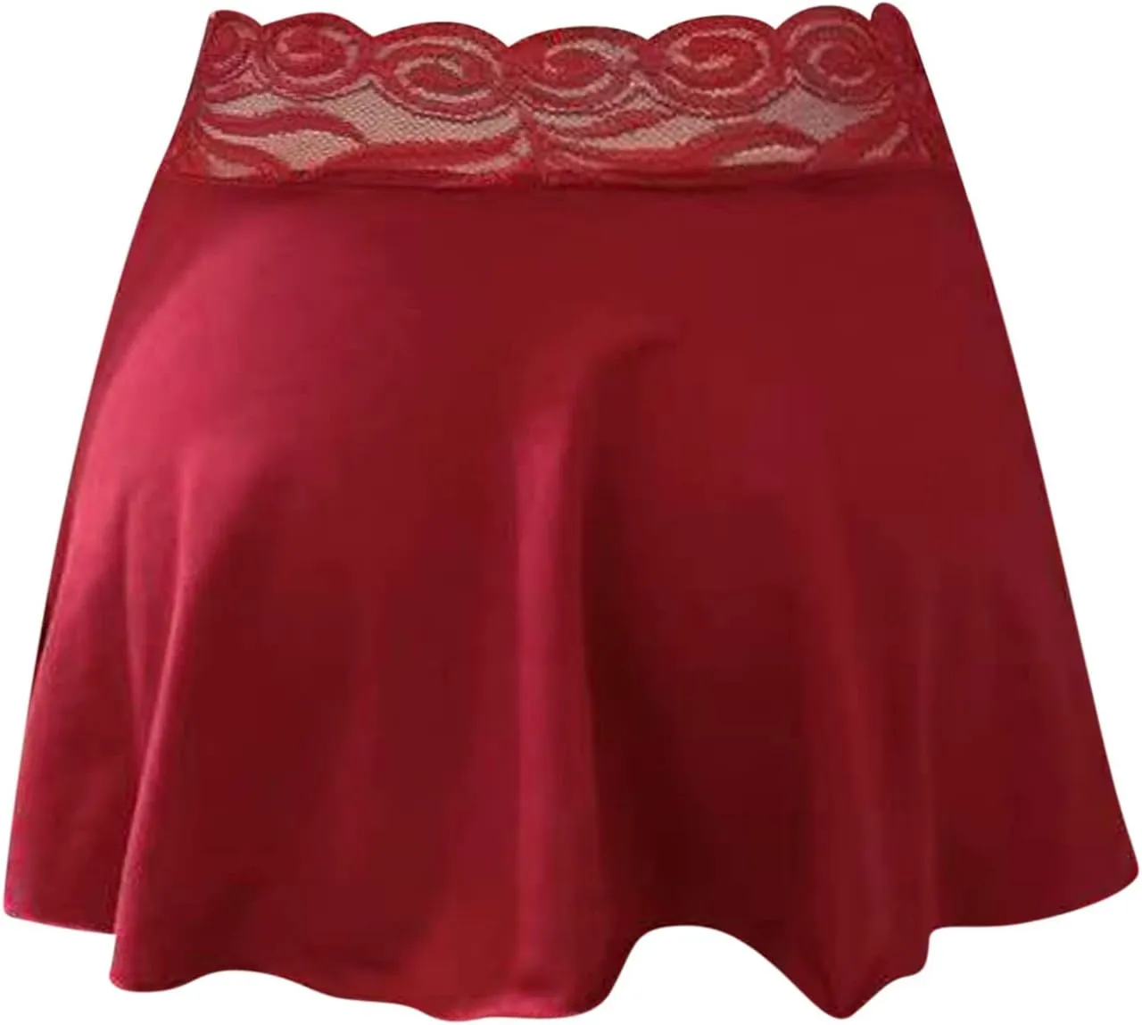 Women's Lingerie Set Mini Babydoll Bow Tie Adjustable Low Waist Dress Mini Skirt Nightwear Pjs