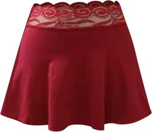 Women's Lingerie Set Mini Babydoll Bow Tie Adjustable Low Waist Dress Mini Skirt Nightwear Pjs