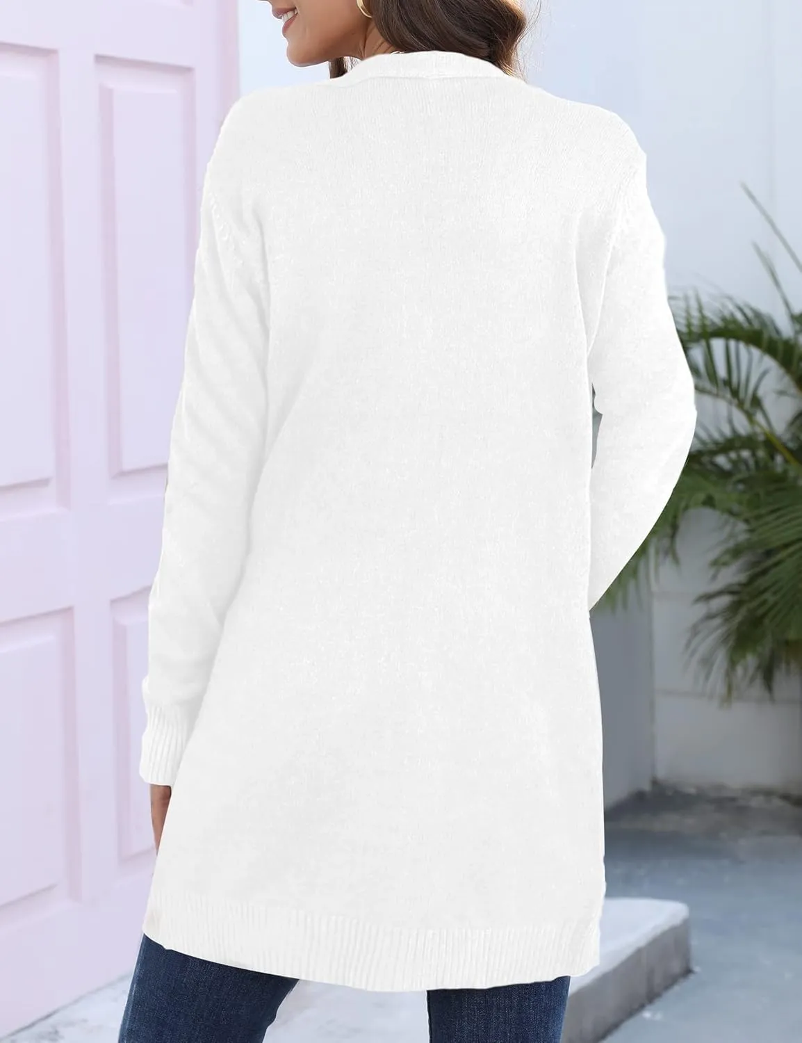 Womens Long Sleeve Open Front Oversized Cardigans Casual Chunky Knit Sweater Outwear Coats