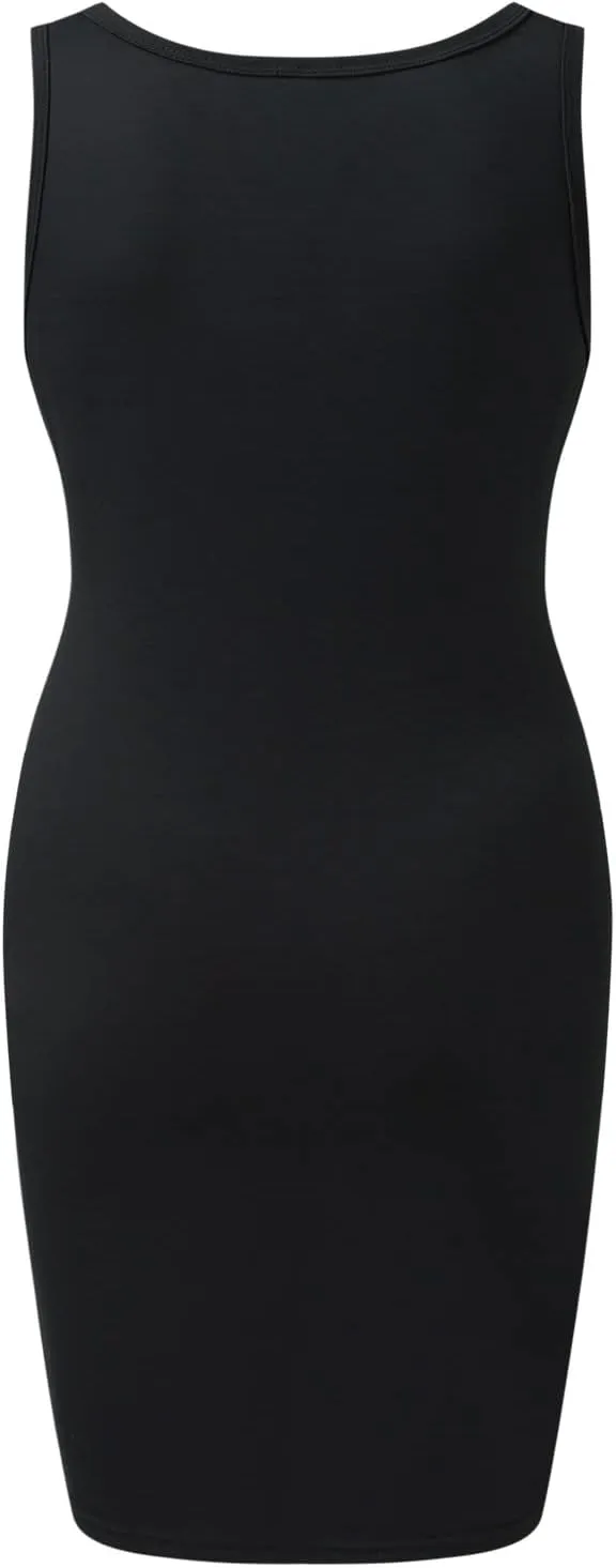 Womens Maternity Casual Sleeveless Solid Color Crew Neck Tanks Dress Pregnancy Sexy Bodycon Dresses