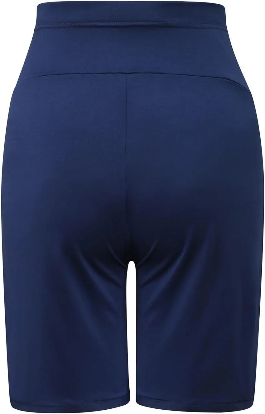 Women's Maternity Yoga Shorts Over The Belly Bump Summer Workout Running Active Short Stretch Pants with Pockets