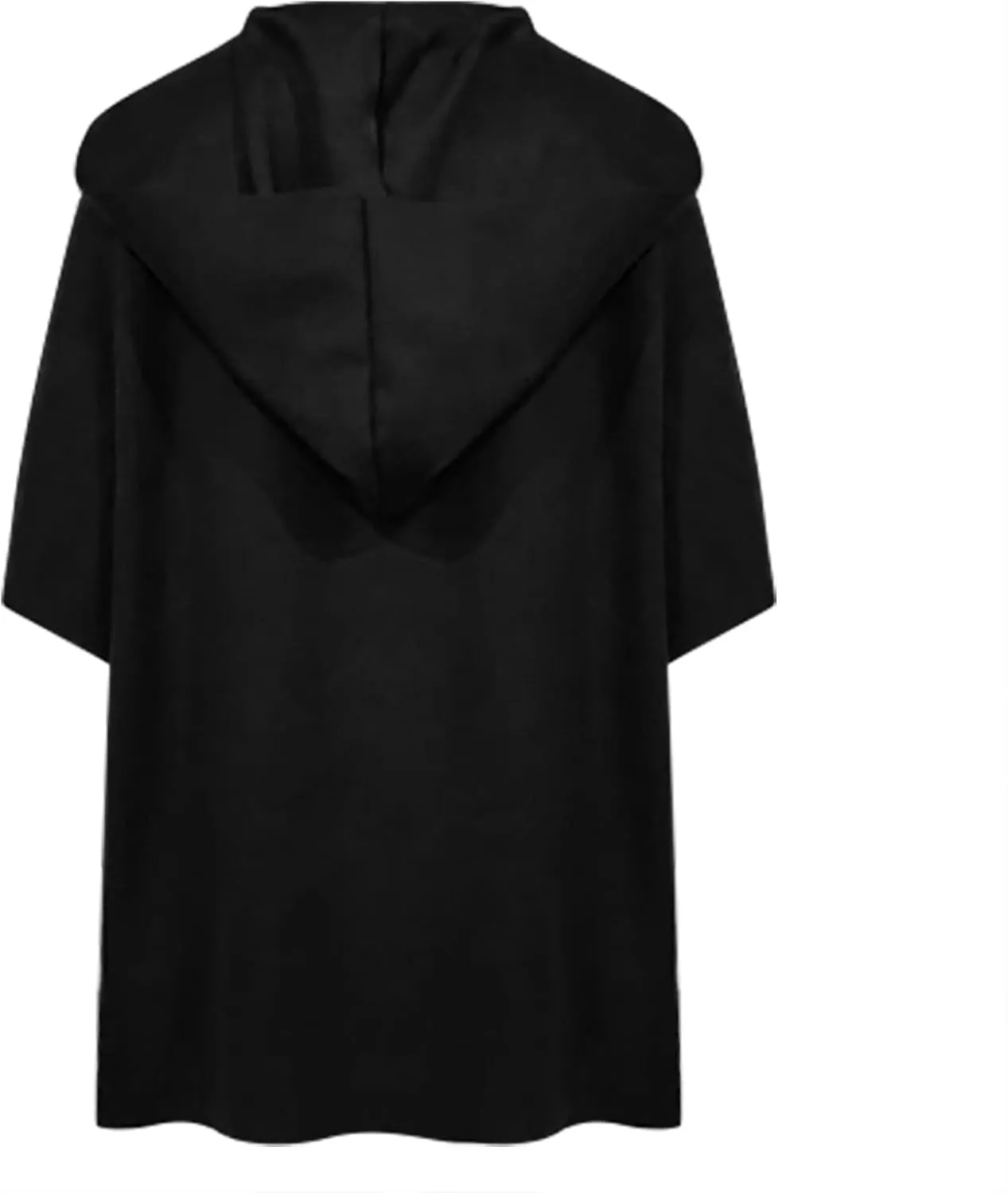 Womens Oversized Trench Coat Fall Winter Trendy Loose 3/4 Sleeve One Button Open Fron Long Cardigan Fleece Warm Coat