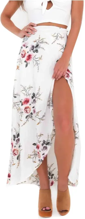 Womens Slit Skirt Floral Boho Long Skirts Tie Up Waist Summer Beach Wrap Cover Up Maxi Skirt Sexy Holiday Party Dresses