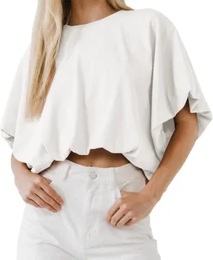 Womens Summer Crewneck Crop Tops Short Sleeve Casual Loose Cropped T Shirts