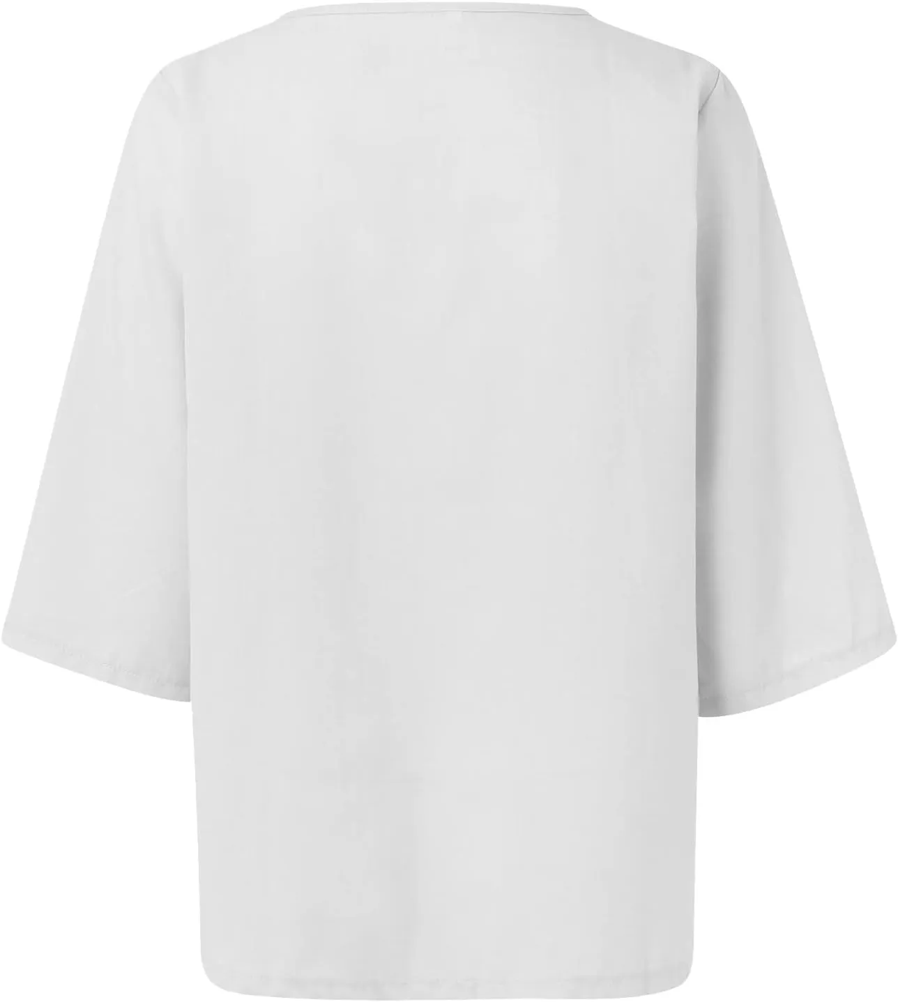 Women's Summer Tops Trendy Comfy Cotton Linen Shirts Loose Soft Linen Blouse Round Neck Oversized Tunic Blouses
