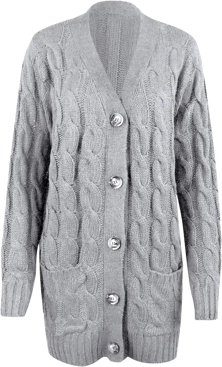 Women's Sweaters Cardigan Open Front Knit Sweater Winter Cardigans Soft Sweaters for Women Trendy Soft Coat