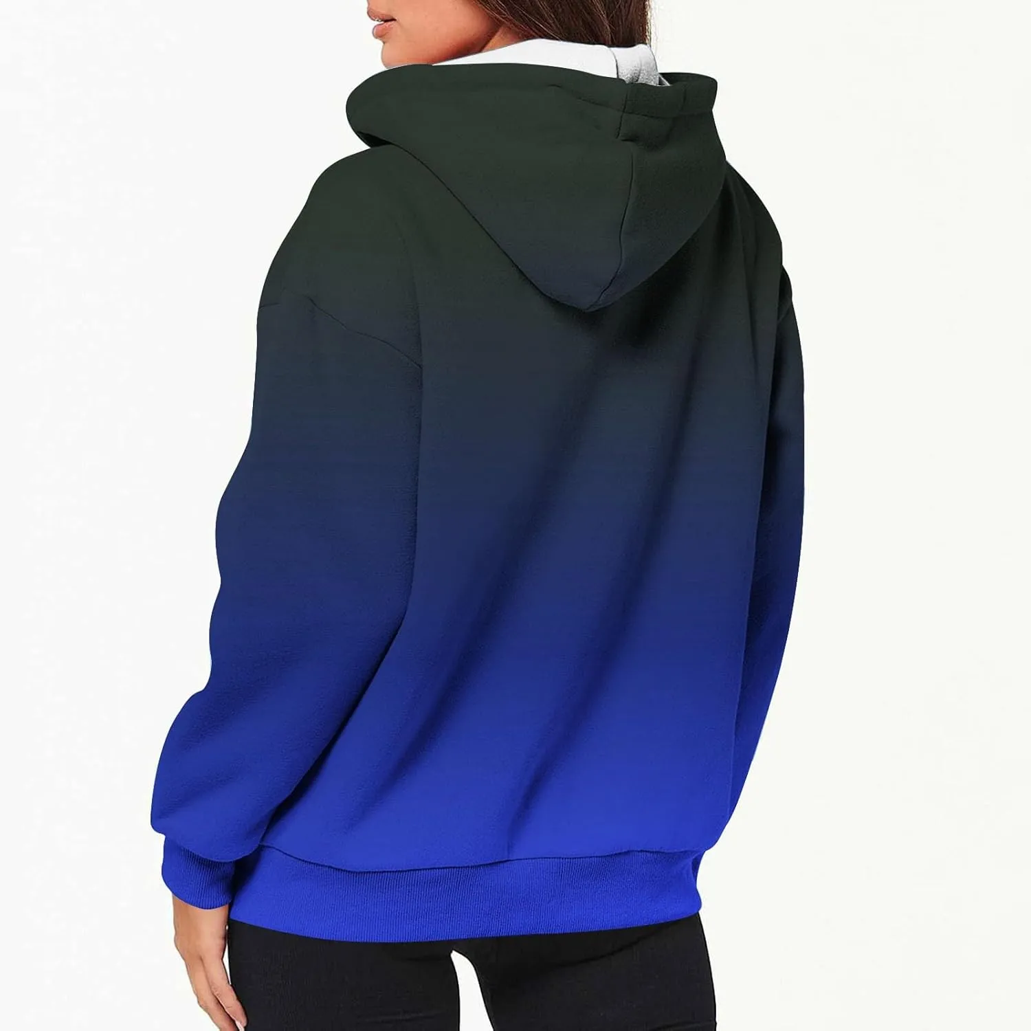 Womens Tie Dye Zip Up Hoodies Oversized Fleece Lined Hooded Sweatshirts Teen Girl Y2K Sherpa Jackets with Pockets
