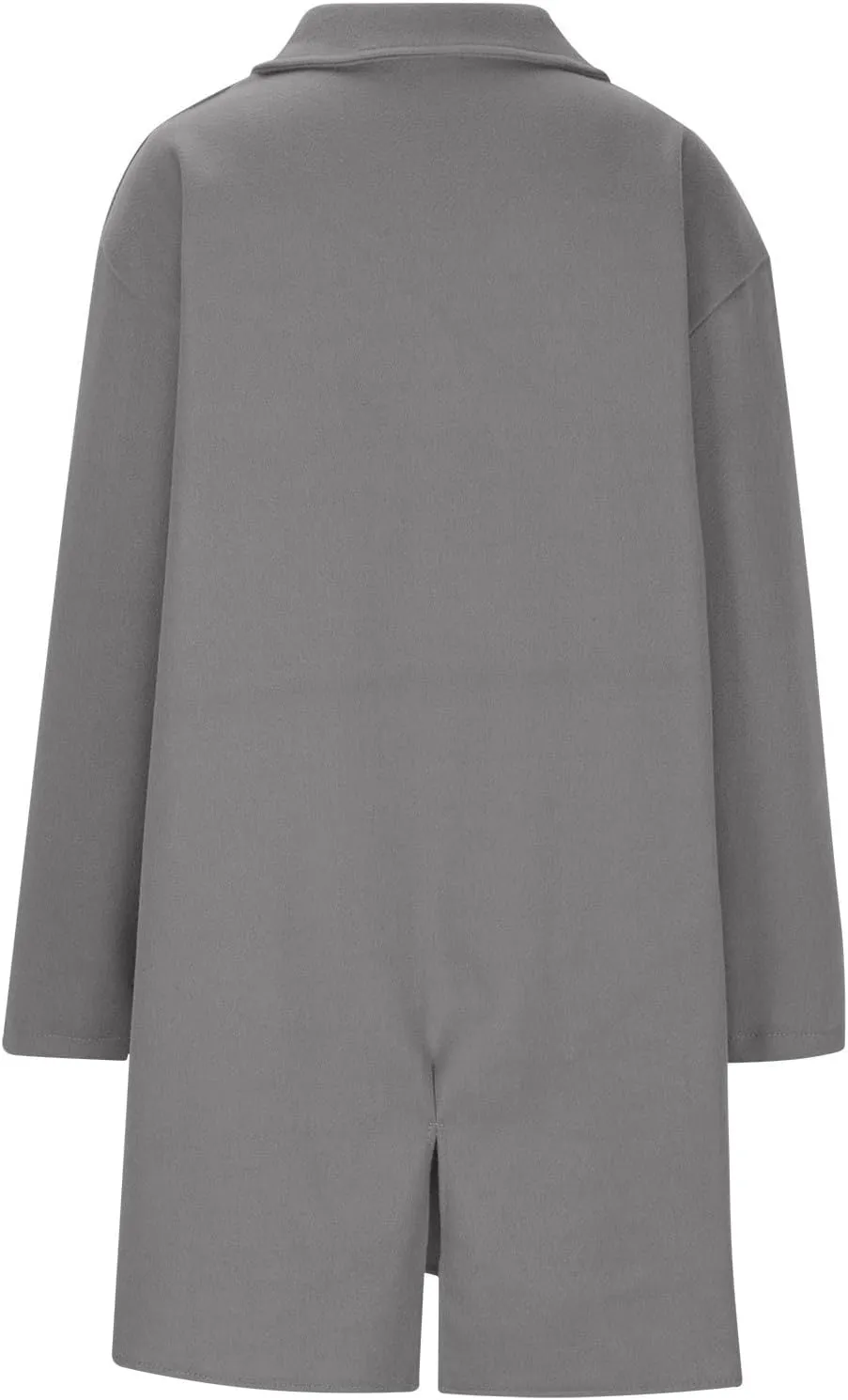 Women's Winter Thick Wool Blend Coat Lapel Double Breasted Office Work Long Pea Coat Overcoat Mid-Long Trench Coats