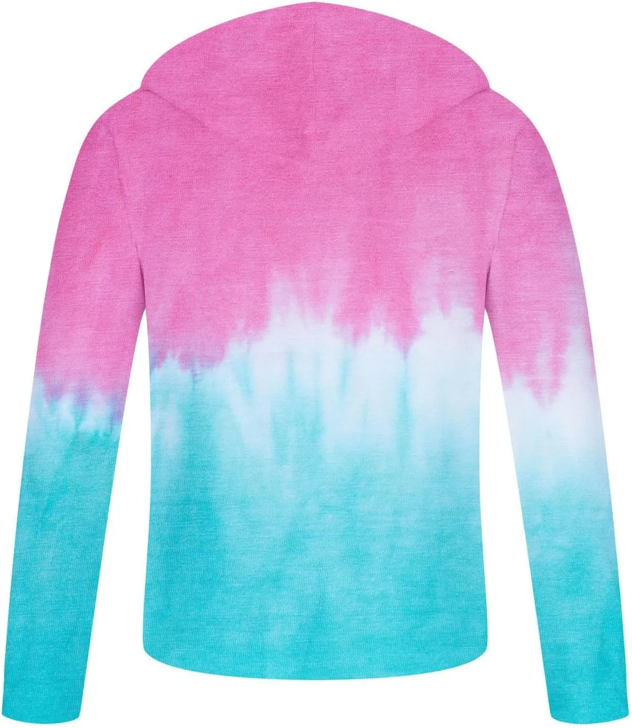 XIAXOGOOL Hoodies For Men,Unisex Plus Size Full Zip Up Hoodie Tie-Dye Gradient Sweatshirt Long Sleeve Hooded Jacket