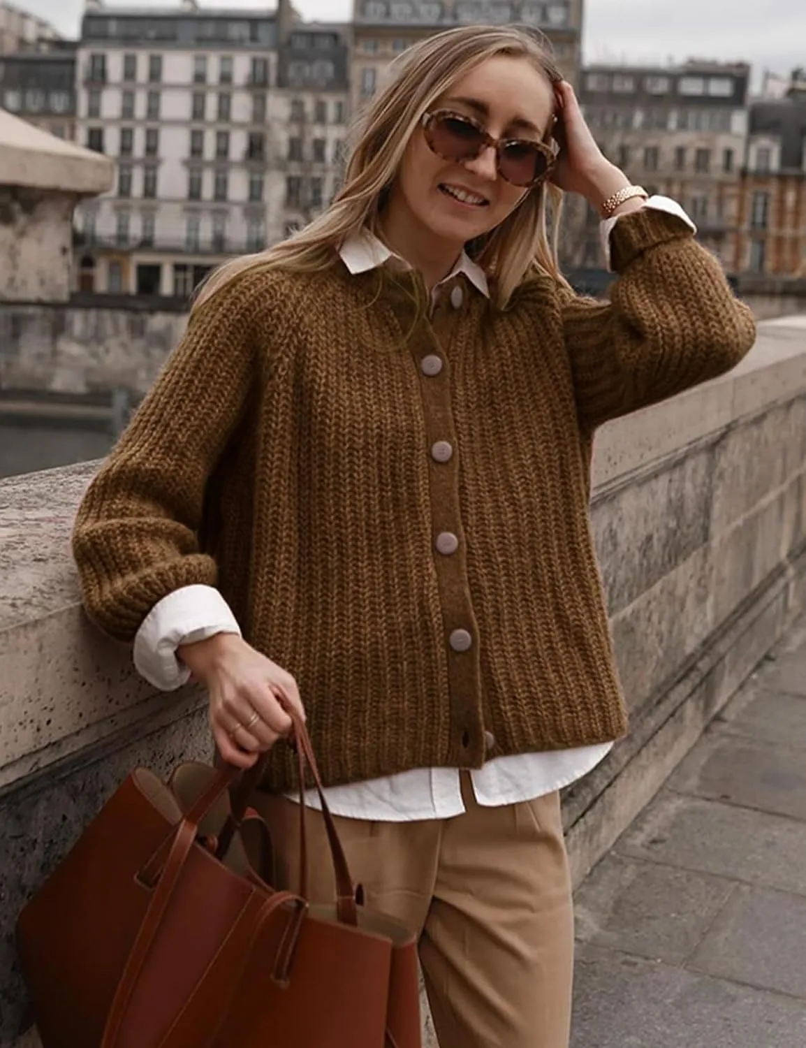 Yimoon Womens Y2K Cardigan Sweater Crewneck Long Sleeve Button Down Cropped Knit Cardigan Outwear 2024