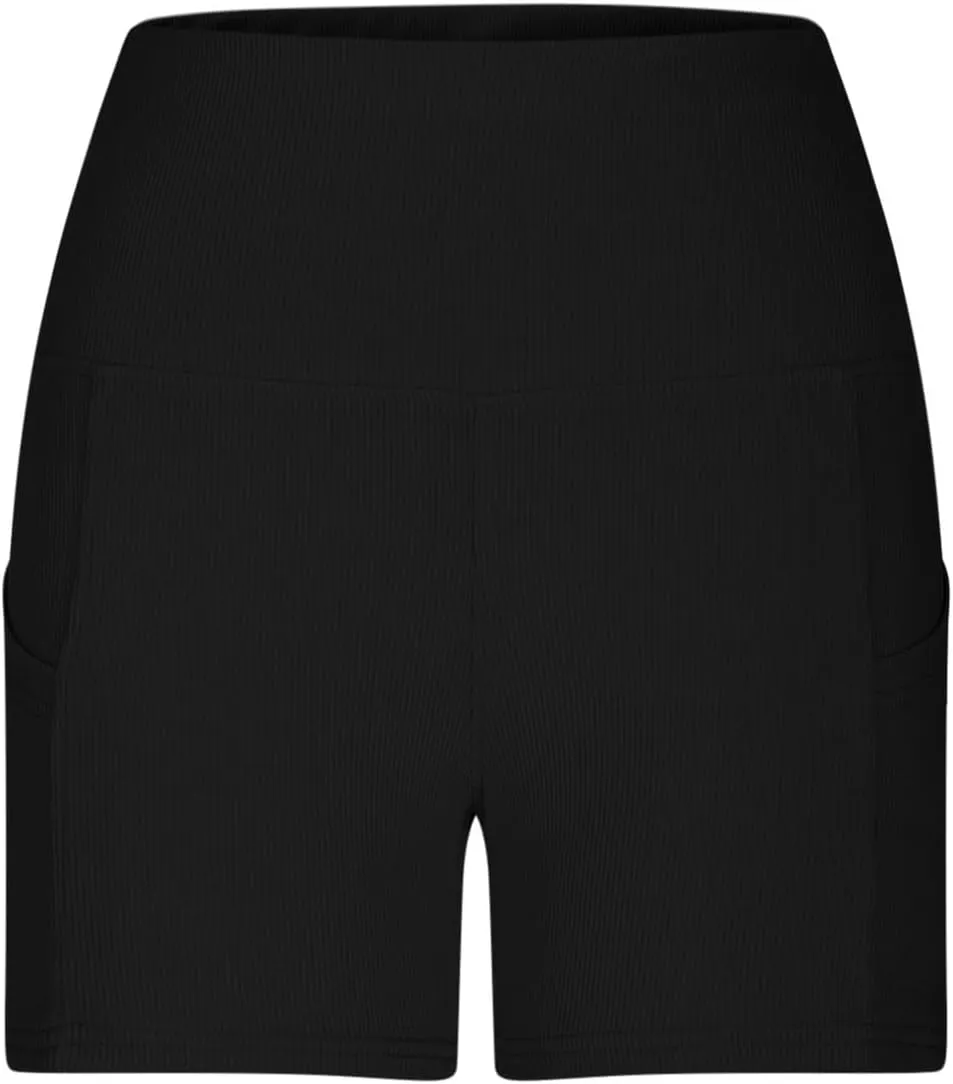 Yoga Shorts with Pockets for Women High Waisted Biker Shorts Hide Tummy Running Work Gym Tight Pants Athletic Shorts